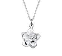 Elli Kette mit Anhänger »Frangipani Blüte Kristalle 925 Silber«, Frangipani Blüte
