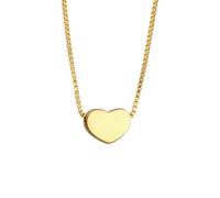 Elli Herz Schlicht Symbol Liebe Venezianer 925 Silber goldfarben Damen