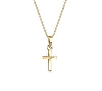 ELLI Halskette Kreuz Sterngravur 925 Sterling Silber Kommunion für Damen - 55 cm