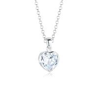 Halskette Herz Liebe Zirkonia In Love 925 Sterling Silber Elli Weiß 4T720/30X001