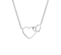 ELLI Halskette Herz Unendlichkeit Liebe 925 Silber für Damen - 55 cm