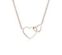 Elli Halskette Herz Unendlichkeit Liebe 925 Sterling Silber, roségold Rosegold