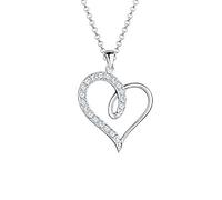 Elli Halskette Damen Herz Symbol Liebe mit Kristalle in 925 Sterling Silber