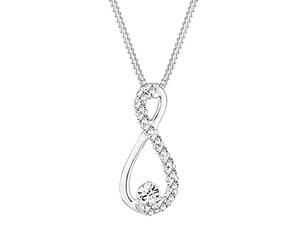 Elli Halskette Damen Infinity Anhänger Edel mit Kristalle aus 925 Sterling Silber