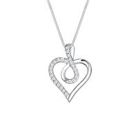 Elli Halskette Damen Infinity Herz mit Zirkonia Kristallen in 925 Sterling Silber