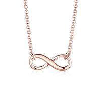 Elli Halskette Damen Infinity Symbol Unendlichkeit in 925 Sterling Silber Rosévergoldet