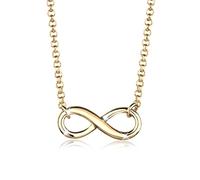 Elli Halskette Damen Infinity Symbol Unendlichkeit in 925 Sterling Silber Vergoldet