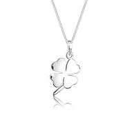 Elli Halskette Damen Kleeblatt Anhänger Modern Glücksbringer in 925 Sterling Silber