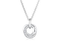 Elli Halskette Damen Kreis Anhänger Ringe Funkelnd mit Zirkonia Kristallen in 925 Sterling Silber