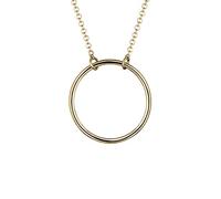 Elli Halskette Damen Kreis Geo Minimal in 925 Sterling Silber vergoldet