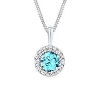 Elli Halskette Damen Kreis mit Kristalle in 925 Sterling Silber