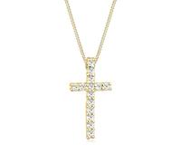 Elli Halskette Damen Kreuz Anhänger Elegant mit Kristallen