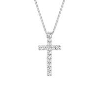 Elli Kette mit Anhänger »Kreuz Kristalle 925 Silber Kommunion«, Kreuz