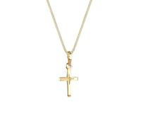 Elli Halskette Damen Kreuz Anhänger mit Sterngravur Filigran 925 Silber | Vergoldet