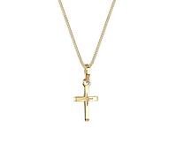 Elli Halskette Damen Kreuz Anhänger mit Sterngravur Filigran 925 Silber | Vergoldet