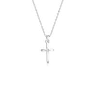 Elli Halskette Damen Kreuz Anhänger mit Sterngravur Glaube 925 Silber | Vergoldet