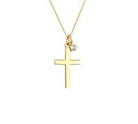 Elli Halskette Damen Kreuz Anhänger Religion Zeitlos mit Kristall aus 925 Sterling Silber