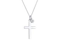 Elli Kette mit Anhänger »Kreuz Religion Kristalle 925 Silber«, Kreuz