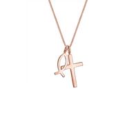 Elli Halskette Damen Kreuz-Fisch Anhänger in 925 Sterling Silber