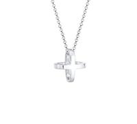 Elli Collierkettchen »Kreuz Cross Symbol 3D 925 Sterling Silber«, silberfarben