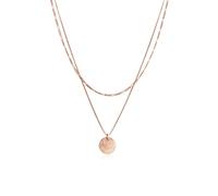 elli. Halskette Layer Plättchen Figaro Boho 2-Lagig 925 Silber, roségold Rosegold