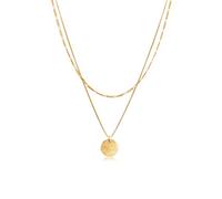 Elli Halskette Layer Plättchen Figaro Boho 2-lagig 925 Silber Home & Lifestyle Kette Produkte (1.0 st)