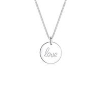 Elli Halskette Damen Love Anhänger Liebe Schriftzug Wording Trend in 925 Sterling Silber