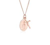 Elli Halskette Damen Marienbild Kreuz Anhänger Spirituell in 925 Sterling Silber