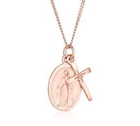 Elli Halskette Damen Marienbild Kreuz Anhänger Spirituell in 925 Sterling Silber