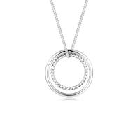 Elli Kette mit Anhänger »Kreis Ring Geo Basic Trend 925 Sterling Silber«, silberfarben
