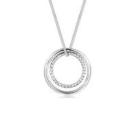 Elli Halskette Damen mit Kreis Ring Symbol Geo Basic Trend in 925 Sterling Silber 80 cm lang