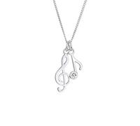 Elli Halskette Damen Notenschlüssel Anhänger Musik Symbol Filigran mit Kristallen aus 925 Sterling Silber