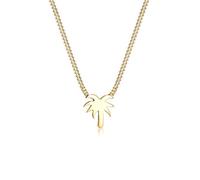 Elli Kette mit Anhänger »Palme Strand 925 Sterling Silber«, goldfarben