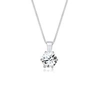 Elli Halskette Damen Panzer Solitär Funkelnd mit Kristall in 925 Sterling Silber