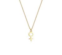 Elli Halskette Damen Panzerkette Venus Anhänger Symbol Feminin aus 925 Sterling Silber