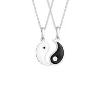 Elli Ketten-Set »Halskette Partnerketten Yin und Yang, 0104961112« (Set, 4-tlg)