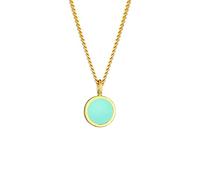 Elli Kette mit Anhänger »Basic Plättchen Rund Emaille 925 Silber«, Geo