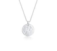 Elli Halskette Damen Plättchen Anhänger Gehämmert 925 Silber