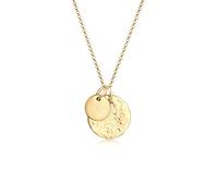 Elli Elli Halskette Plättchen Münzen Geo-Organic Look 925 Silber Ketten Damen