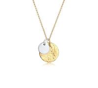 Elli Halskette Damen Plättchen Geo Organic Look in 925 Sterling Silber