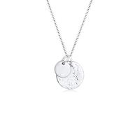 Elli - Plättchen Münzen Geo-Organic Look 925 Silber Ketten 1 ct Damen (79.99 € / 1 ct)