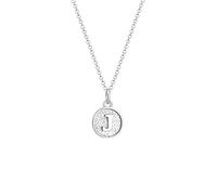Elli Halskette Damen Plättchen Initalien Buchstabe A Minimal aus 925 Sterling Silber