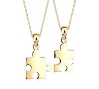 Elli Halskette Damen Puzzlestück Anhänger Set Partner Verbundenheit