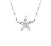 Halskette Seestern Kristalle 925 Sterling Silber Elli Silber 4P389/50X001