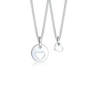 Elli Halskette Damen Set Herz Cut Out Mutter Kind in 925 Sterling Silber