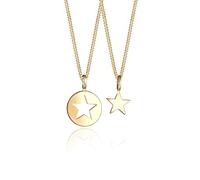 Elli Halskette Damen Set Stern Cut-Out Anhänger Mutter Kind in 925 Sterling Silber