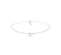 Elli Halskette Damen Geo Plättchen Matt Choker in 925 Sterling Silber