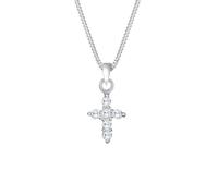 Elli Halskette Damen Kreuz Anhänger Elegant mit Zirkonia Kristallen aus 925 Sterling Silber