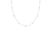 Elli Collierkettchen »Solitär Sterne Kristalle 925 Silber«, silberfarben
