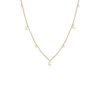 Elli Halskette Damen Stern Mond Astro in 925 Sterling Silber vergoldet